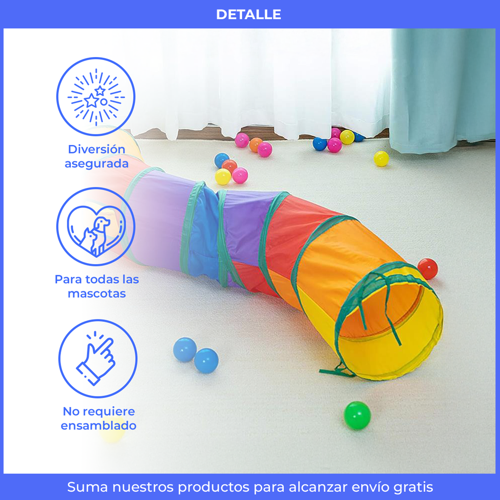 Túnel Didáctico para Mascota 25x123 cm