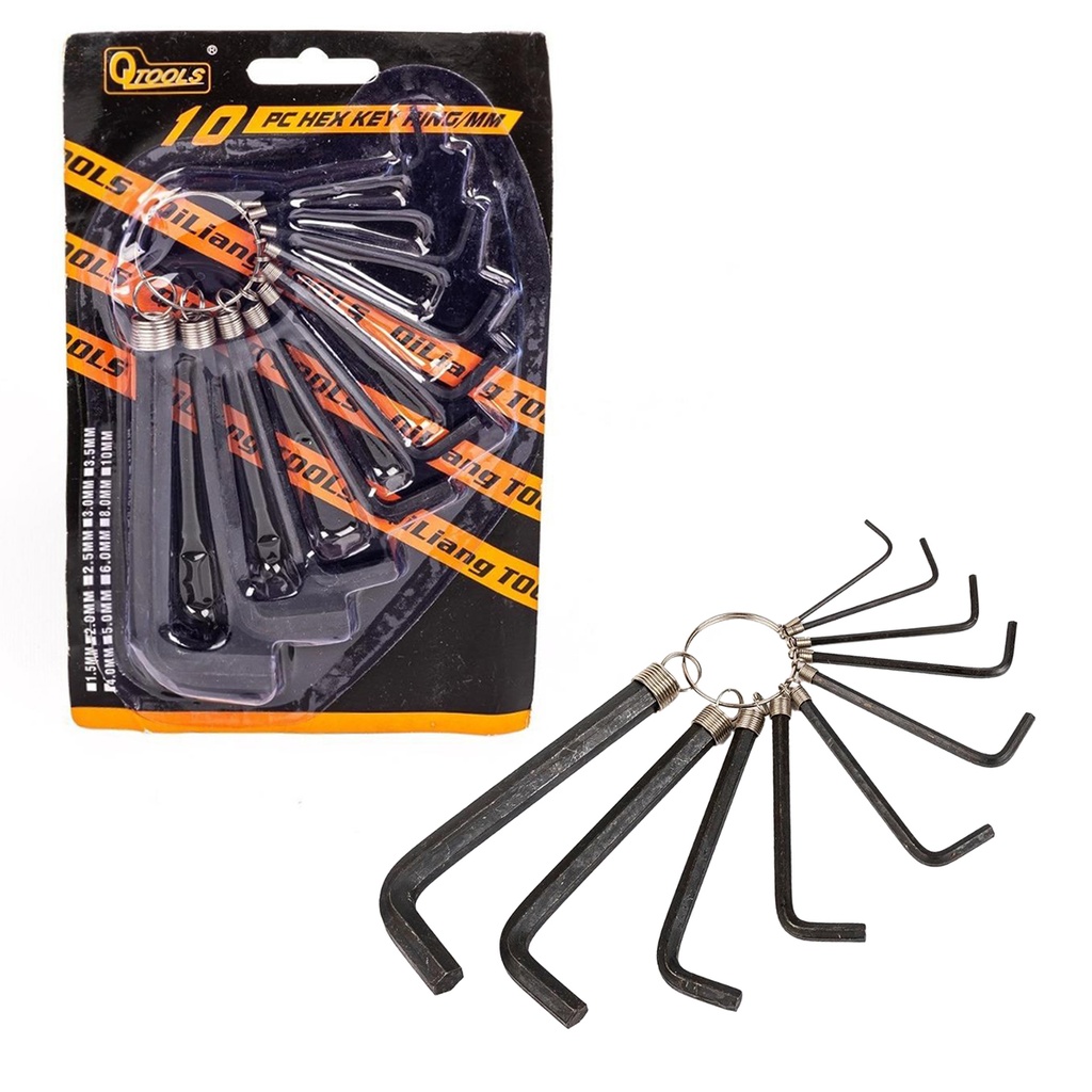 LLAVES ALLEN HEXAGONAL 10PCS