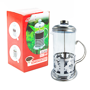 CAFETERA EMBOLO VIDRIO 600ML
