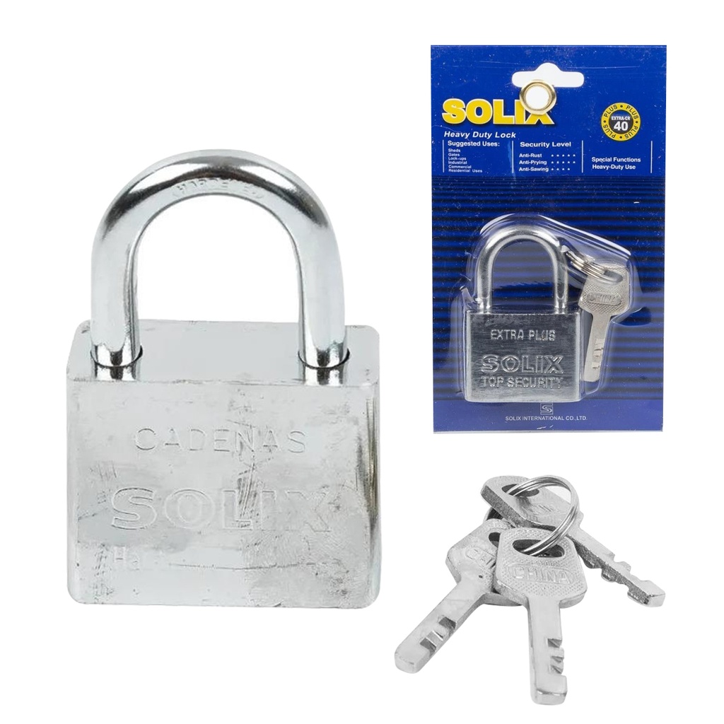 PACK CANDADO 40 MM LLAVE CODIFICADA X10