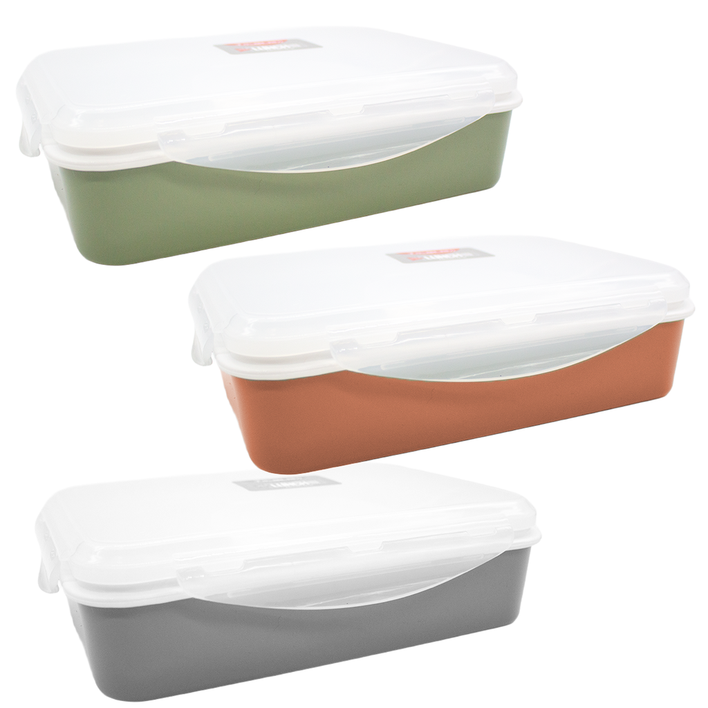 Vianda Térmica con 3 Compartimentos + Tenedor y Cuchara