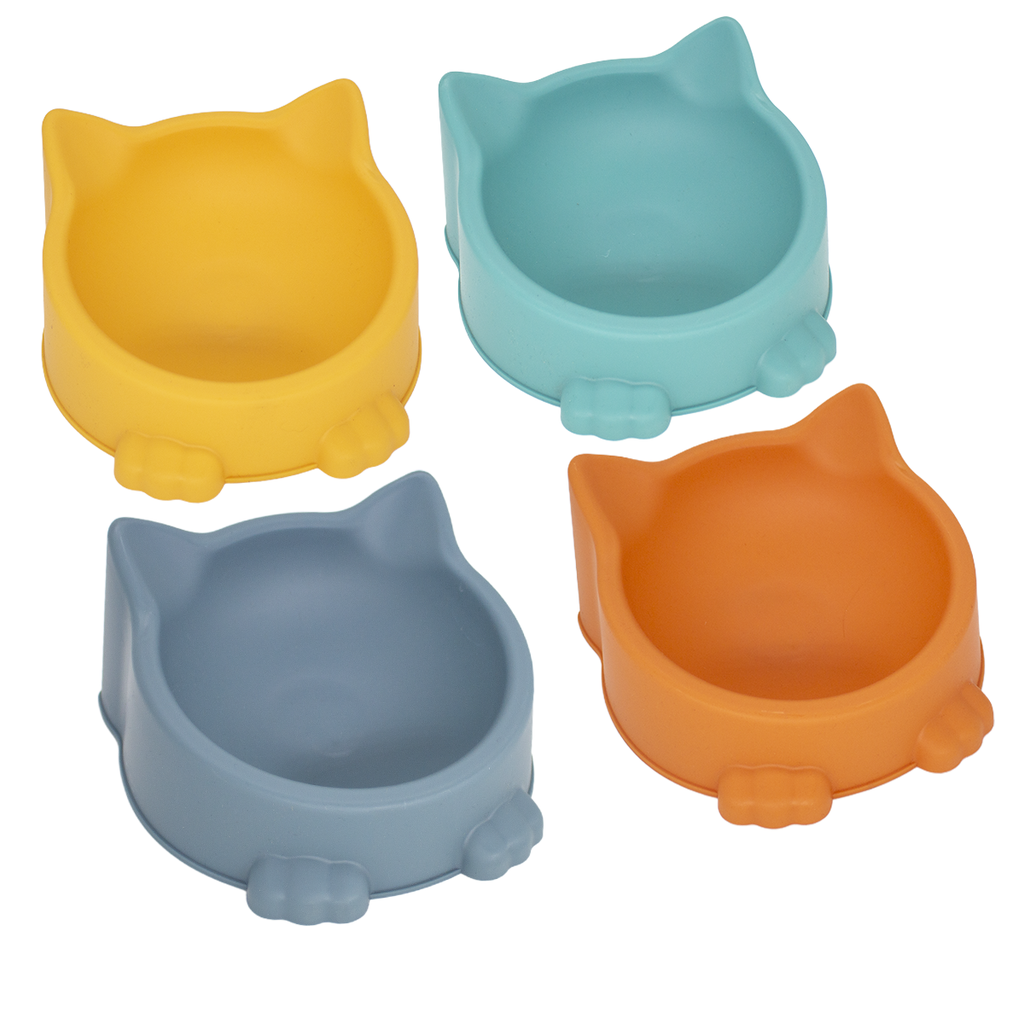 Comedero Plastico con Forma de Gato 17x9 cm