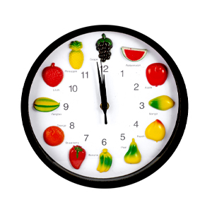 [0003 NE-UY] RELOJ PARED FRUTA 25CM